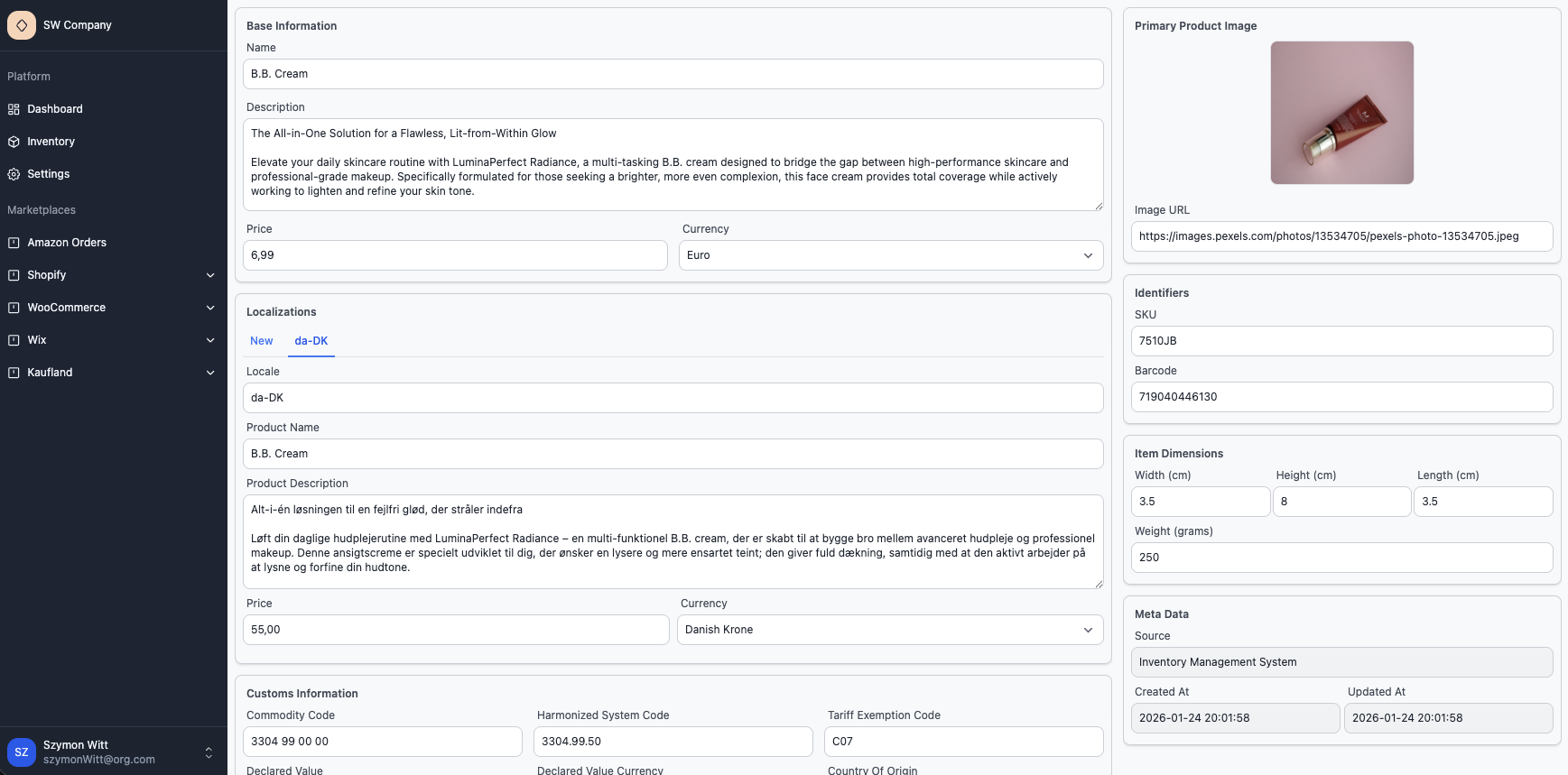 Product Page